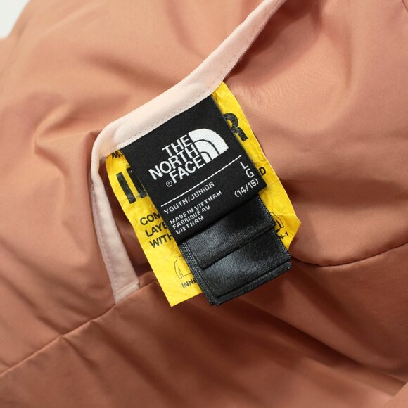 The North Face Youth Reversible Andes Down Insulated Salt Pink Puffer Jacket Y L - Picture 9 of 10